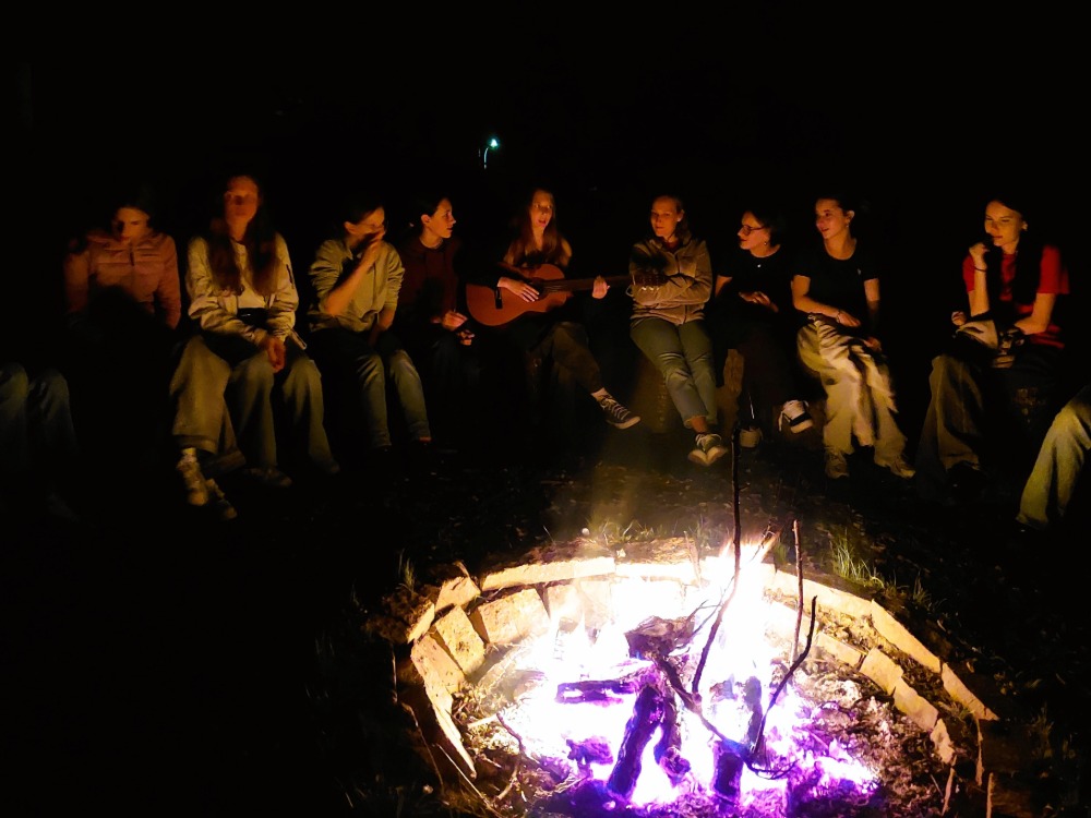 Lagerfeuer Obstgarten